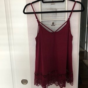 Express maroon tank